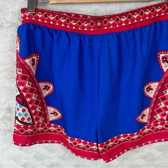 SWEET WANDERER Boho Colorful Shorts Sz Medium Festival Beachy Vacation Tropical - Picture 2 of 11